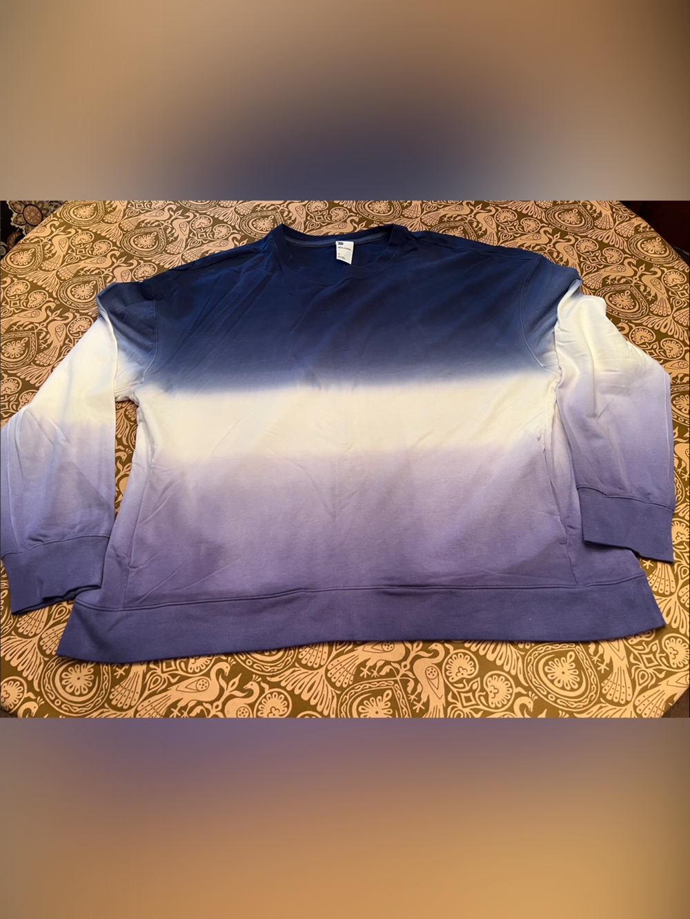all in motion Ombre Navy, White & Blue Crewneck Sweatshirt